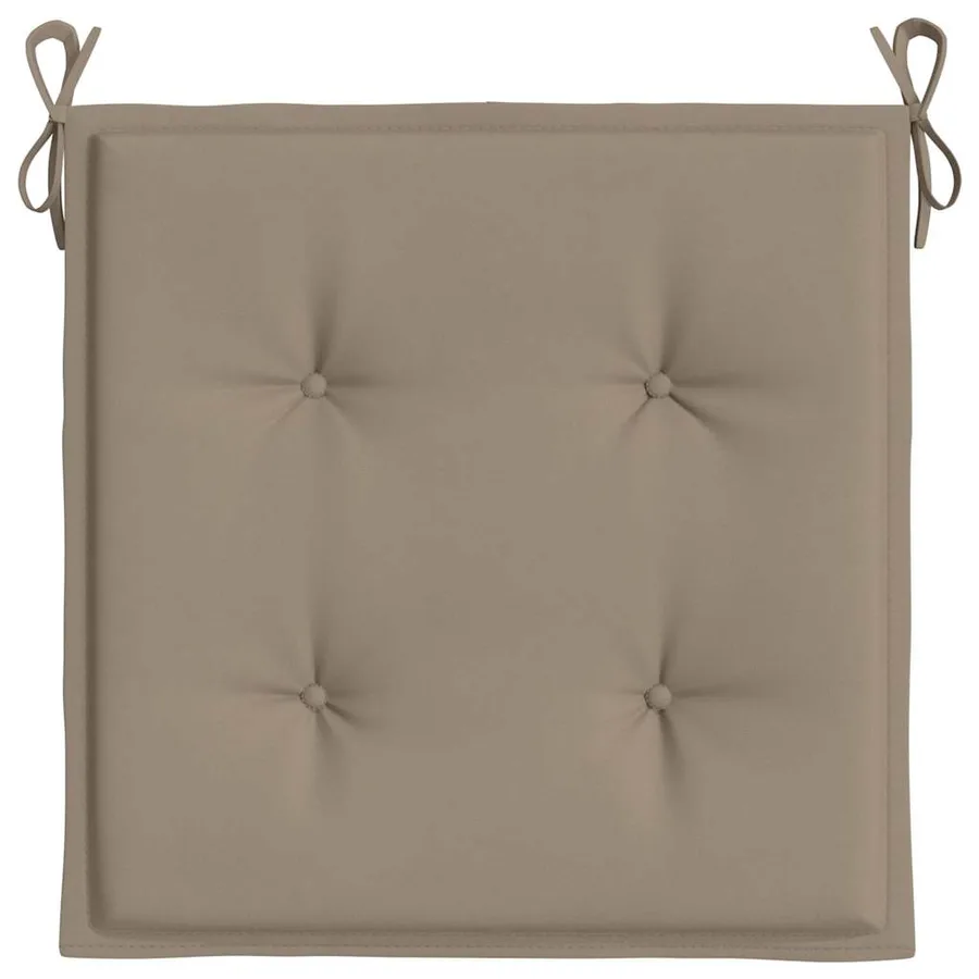 Coussins de chaise jardin lot de 6 taupe 40x40x4cm tissu oxford - 6