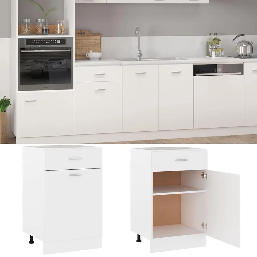 Armoire à tiroirs "Lyon" Blanc 50 x 46 x 81,5 cm Bois d'ingénierie - 2