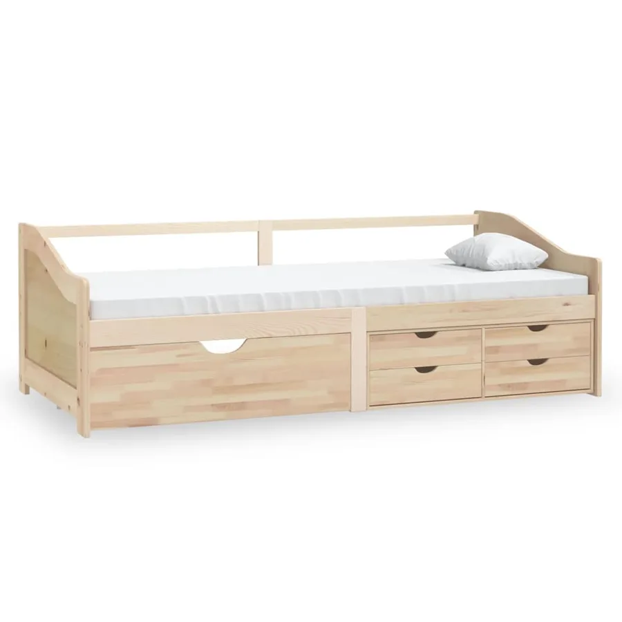 Lit de repos 3 places sans matelas Bois de pin massif 90x200 cm - 2
