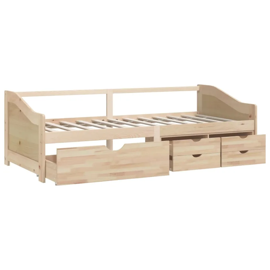 Lit de repos 3 places sans matelas Bois de pin massif 90x200 cm - 4