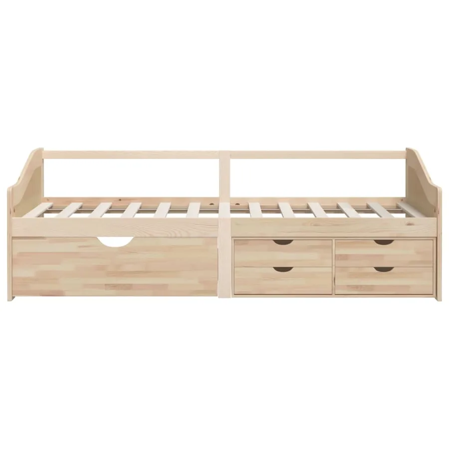 Lit de repos 3 places sans matelas Bois de pin massif 90x200 cm - 5