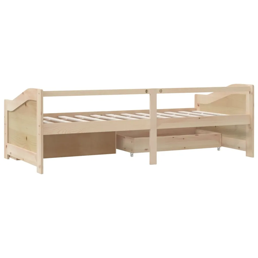 Lit de repos 3 places sans matelas Bois de pin massif 90x200 cm - 7