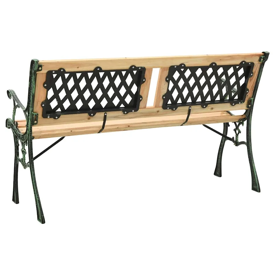 Banc de jardin 122 cm fonte et bois de sapin massif - 4