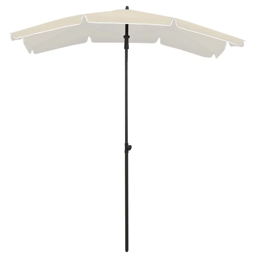 Parasol de jardin avec mât 200x130 cm sable - 2