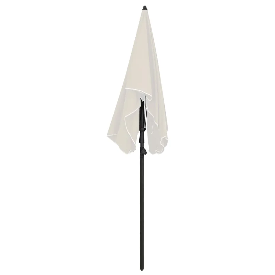 Parasol de jardin avec mât 200x130 cm sable - 4