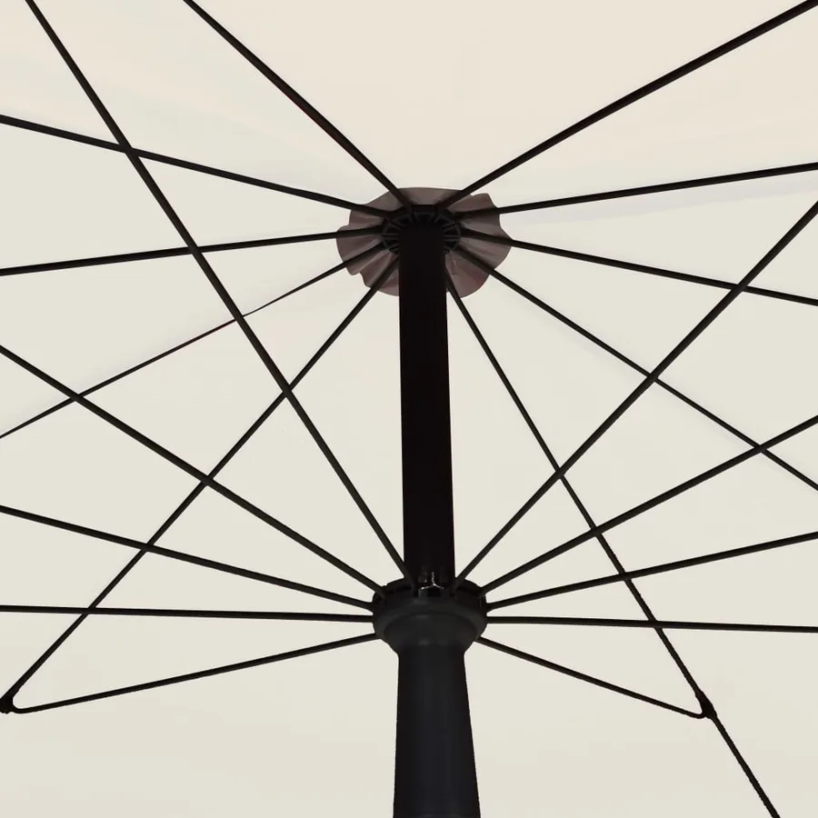 Parasol de jardin avec mât 200x130 cm sable - 5