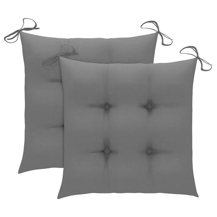 Ensemble à manger d'extérieur pliable avec coussin 3 pcs Teck - 10