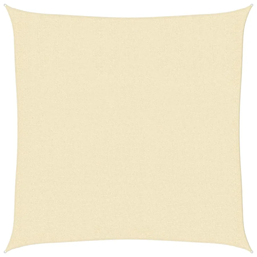 Voile d'ombrage 160 g/m² Crème 2,5x2,5 m PEHD - 2
