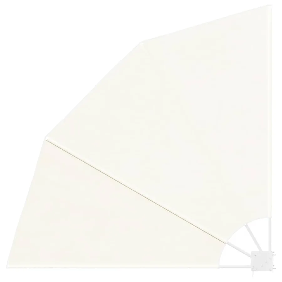 Auvent latéral pliable de balcon Crème 140x140 cm - 2