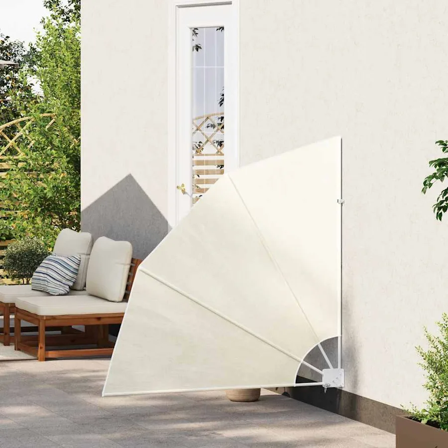 Auvent latéral pliable de balcon Crème 140x140 cm - 3