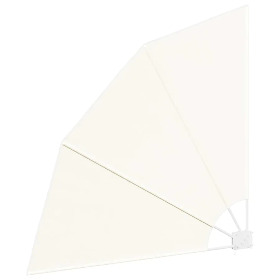 Auvent latéral pliable de balcon Crème 140x140 cm - 4