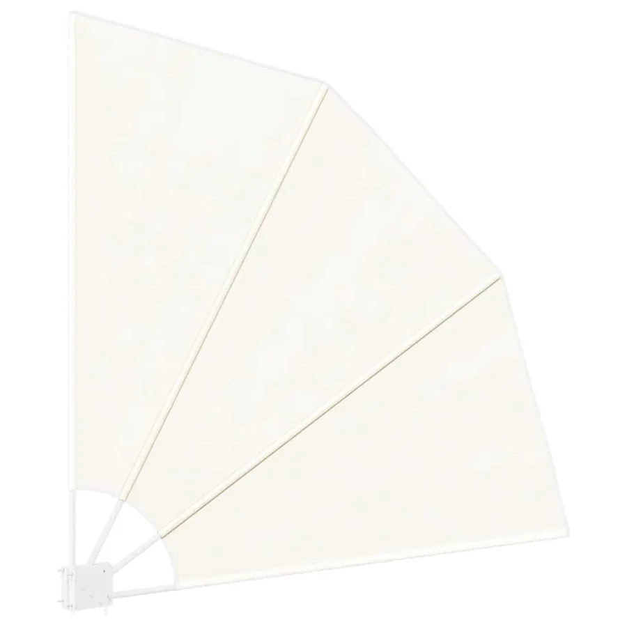 Auvent latéral pliable de balcon Crème 140x140 cm - 5