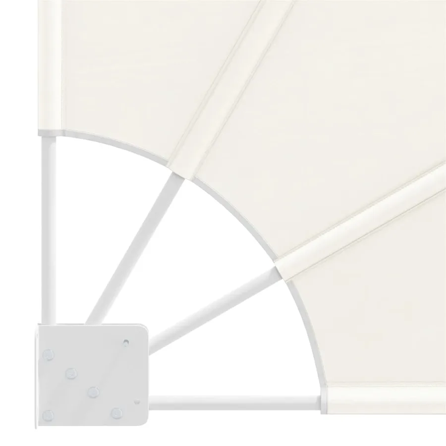 Auvent latéral pliable de balcon Crème 140x140 cm - 8