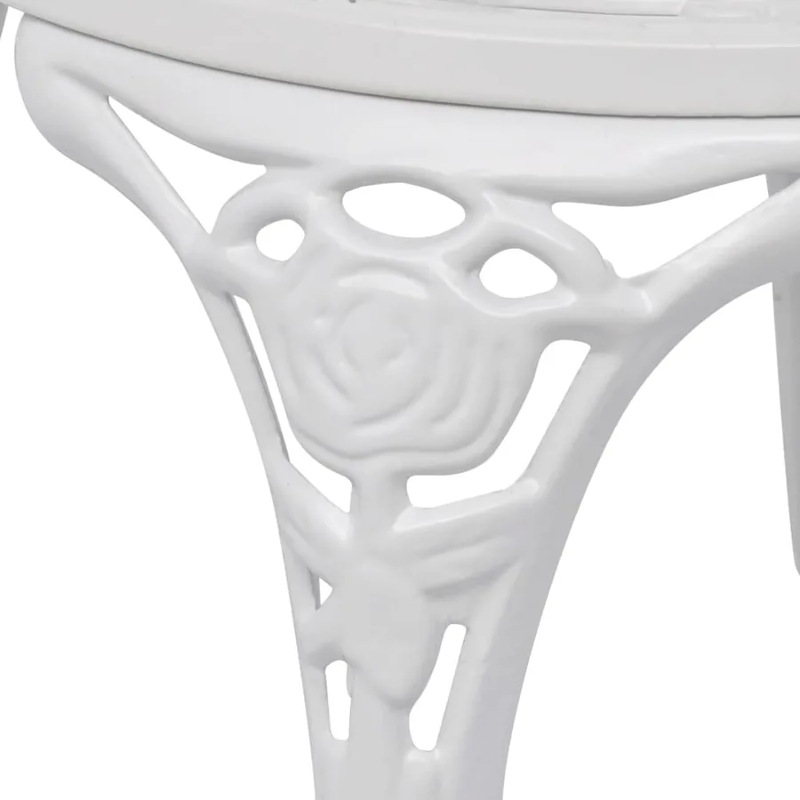 Chaises de bistro lot de 2 Aluminium coulé Blanc - 4