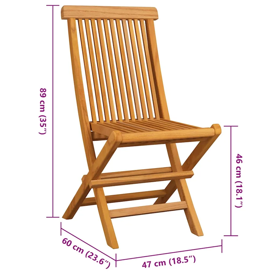 Chaises de jardin avec coussins anthracite lot de 8 Teck massif - 11