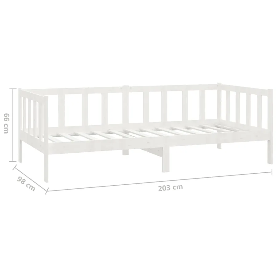 Lit de jour sans matelas avec tiroirs 90x200 cm blanc - 7