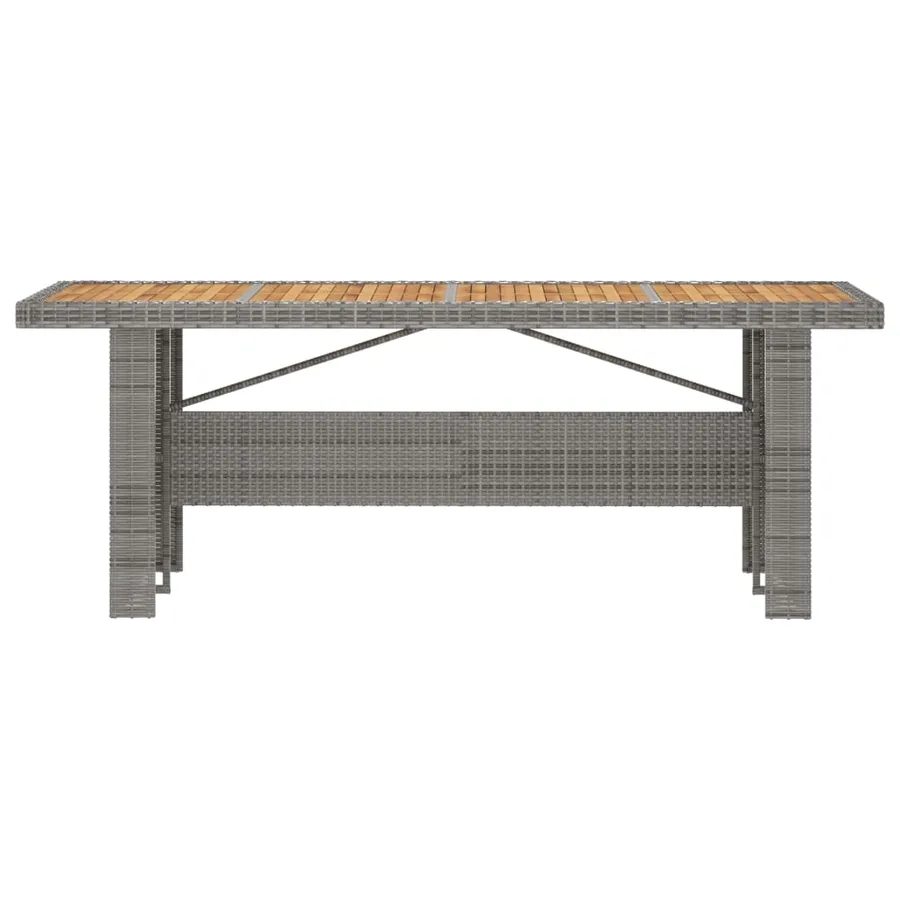 Ensemble à manger d'extérieur 9pcs coussins Résine tressée Gris - 10