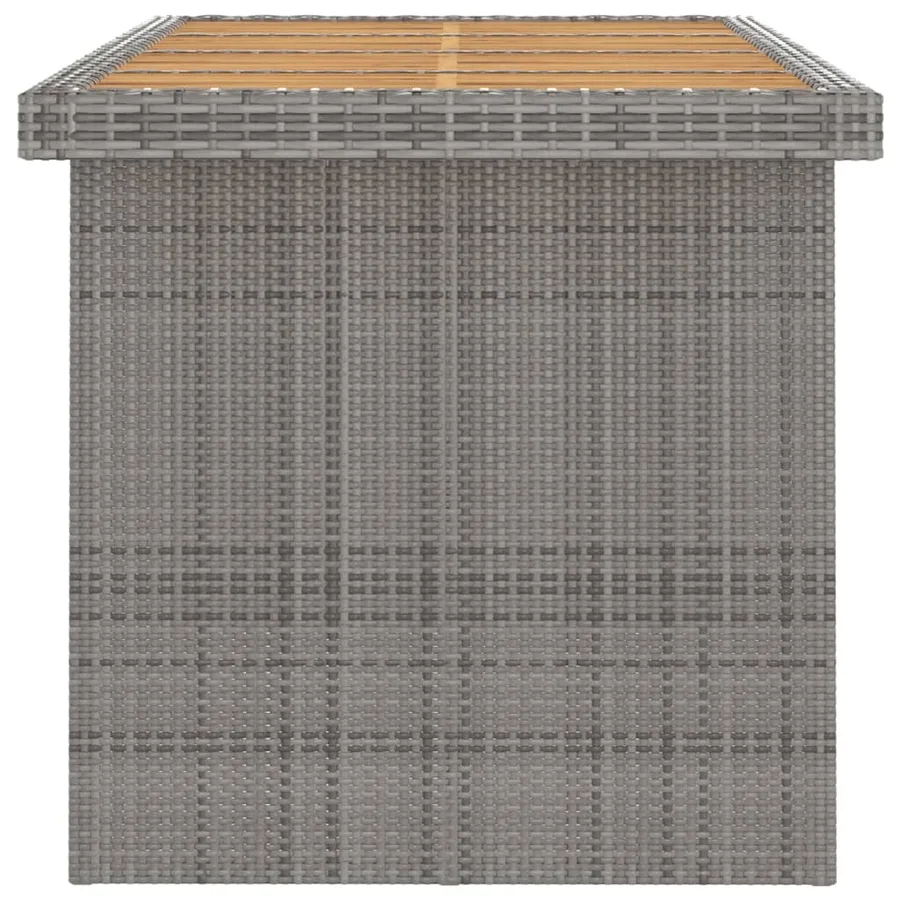 Ensemble à manger d'extérieur 9pcs coussins Résine tressée Gris - 11