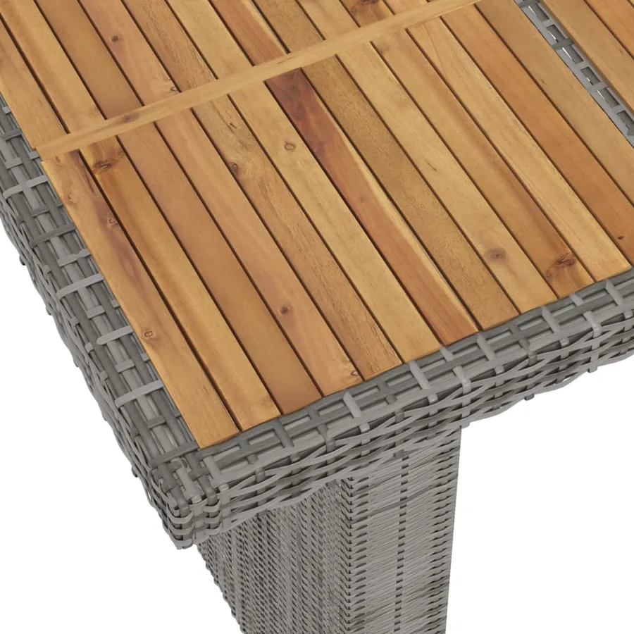 Ensemble à manger d'extérieur 9pcs coussins Résine tressée Gris - 12