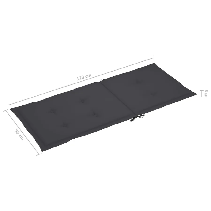 Chaises pliables de jardin avec coussins lot de 8 Bois d'acacia - 11