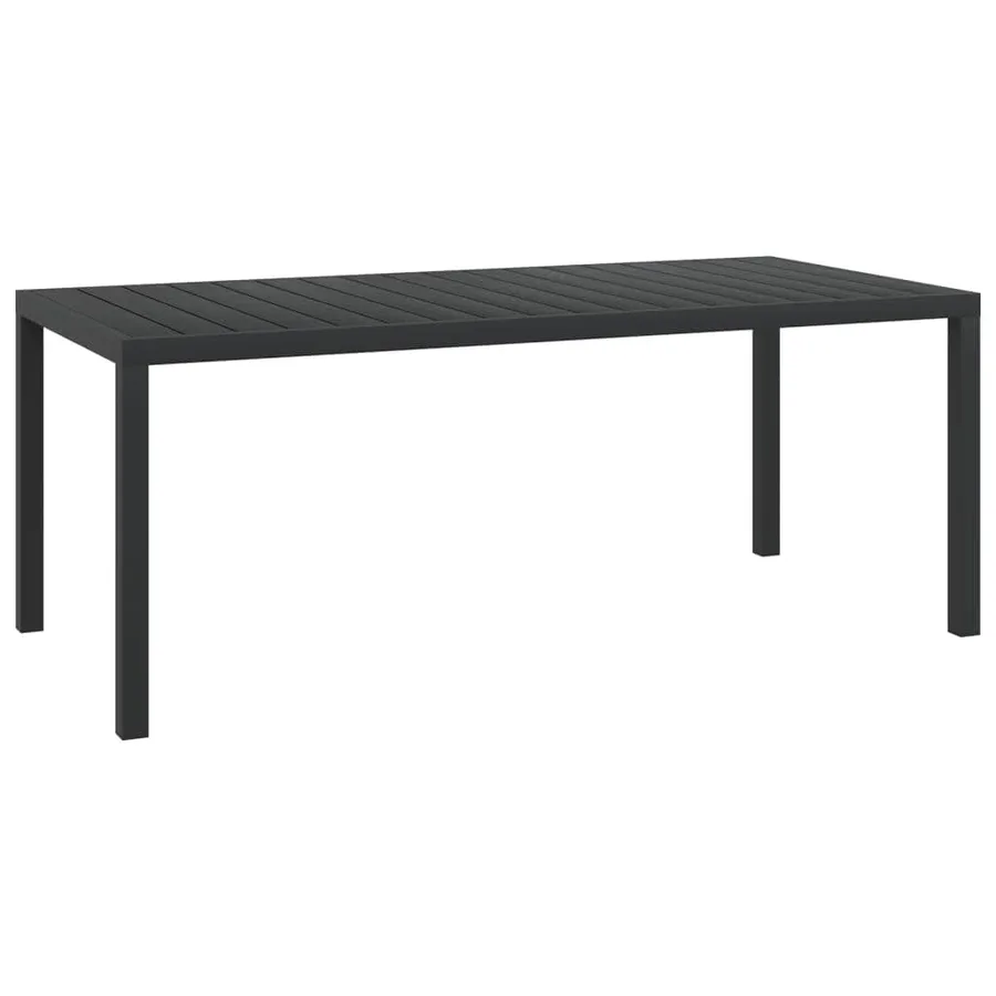 Ensemble à manger de jardin coussins 7pcs Résine tressée Gris - 7