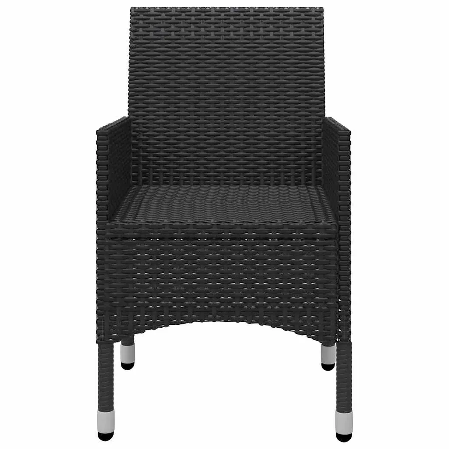 Ensemble à manger de jardin 5 pcs Noir - 10