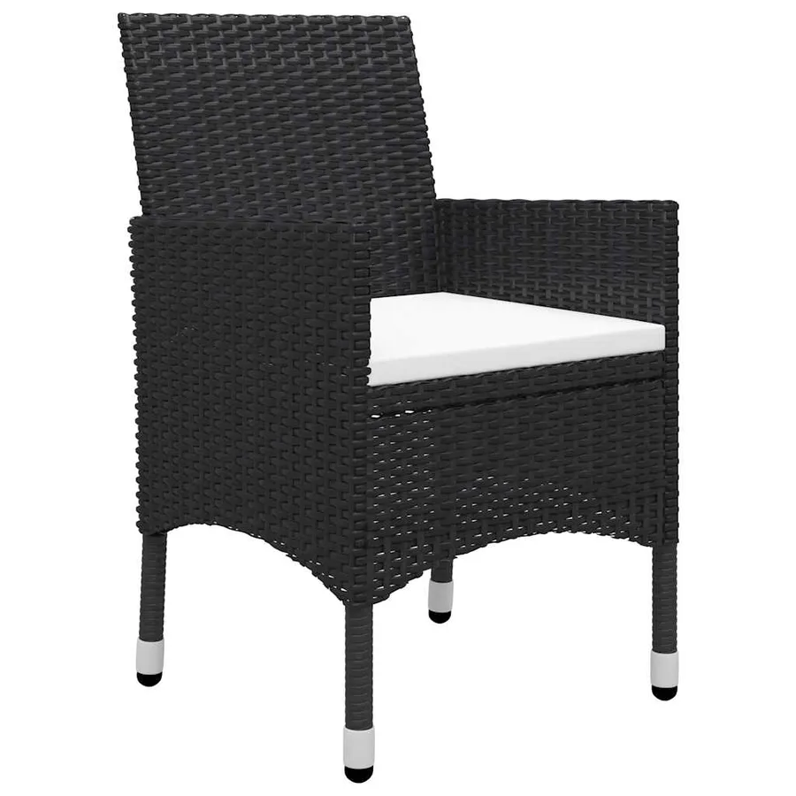 Ensemble à manger de jardin 5 pcs Noir - 6