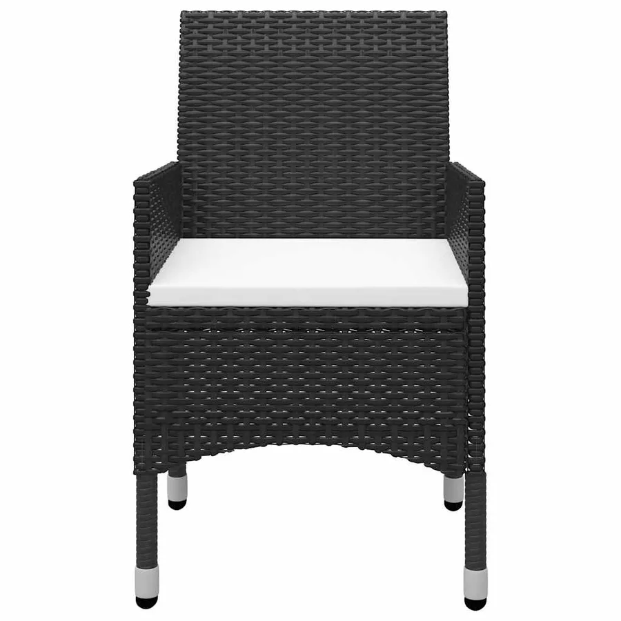 Ensemble à manger de jardin 5 pcs Noir - 7