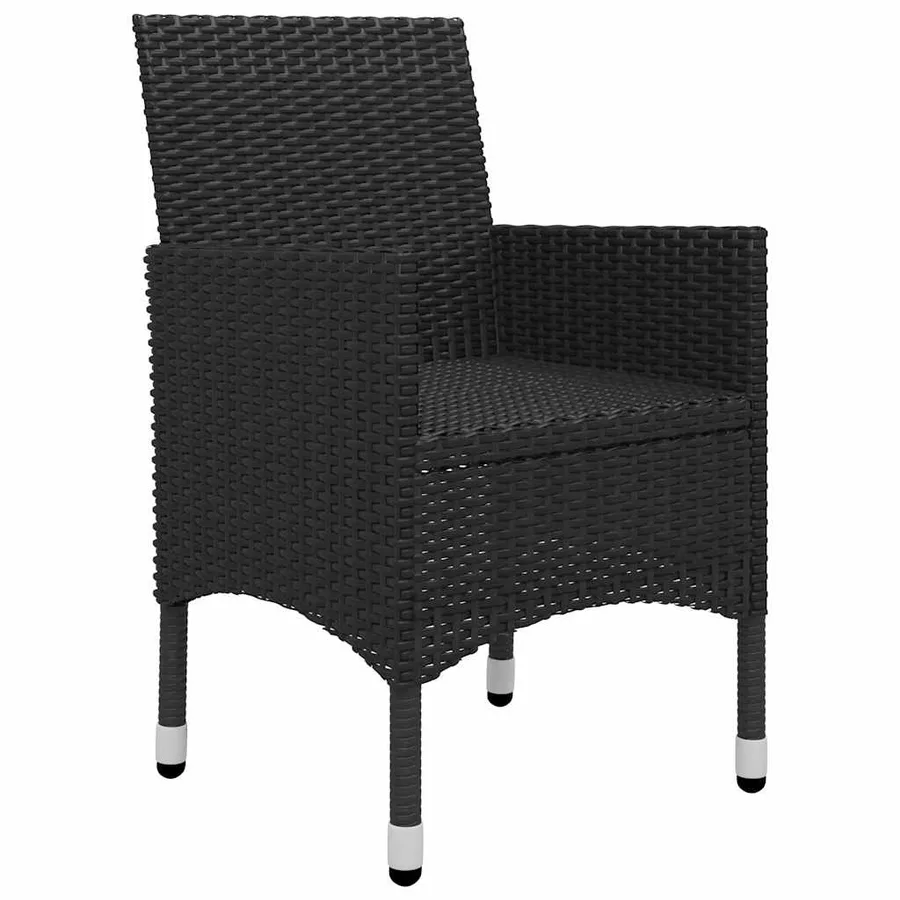 Ensemble à manger de jardin 5 pcs Noir - 9