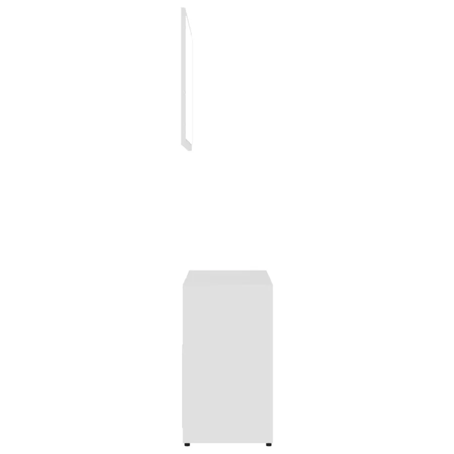 Ensemble de meubles de bain 3 pcs Blanc Bois d'ingénierie - 10