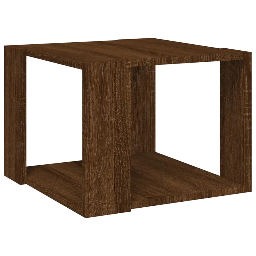 Table basse Chêne marron 40x40x30 cm Bois d'ingénierie - 2