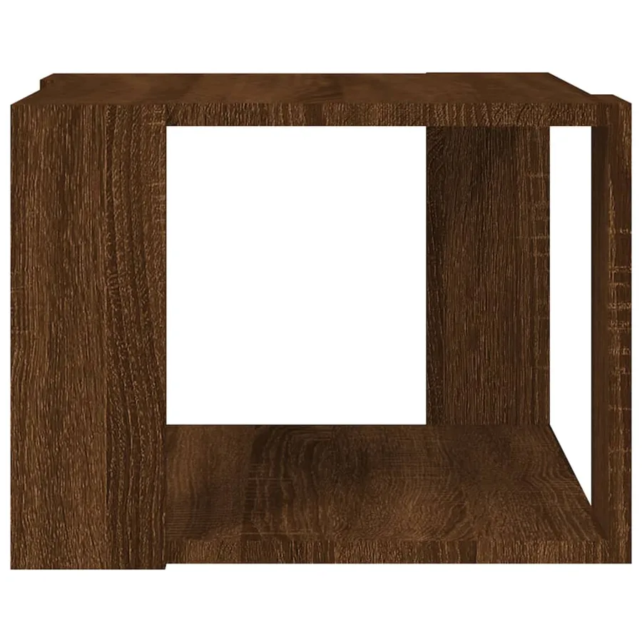Table basse Chêne marron 40x40x30 cm Bois d'ingénierie - 5