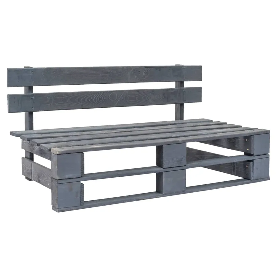 Canapé de jardin palette avec coussins sable Pinède - 3