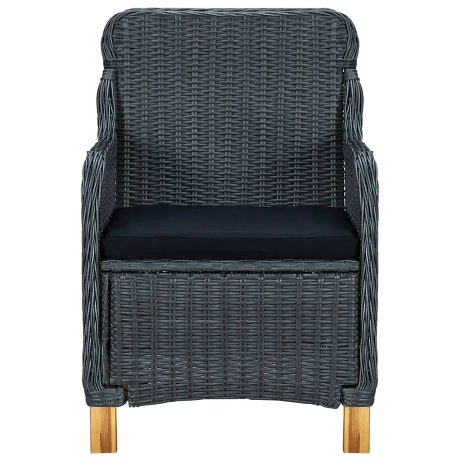 Ensemble à manger de jardin 5 pcs Gris foncé - 7