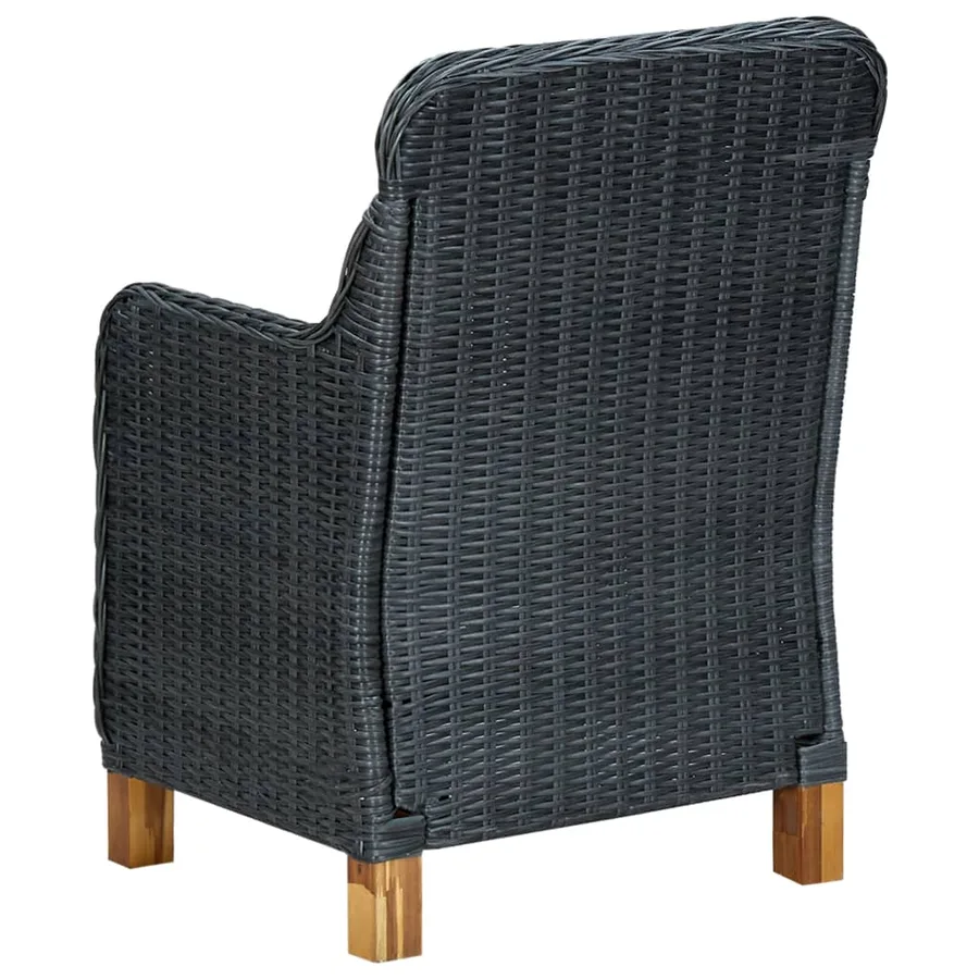 Ensemble à manger de jardin 5 pcs Gris foncé - 9