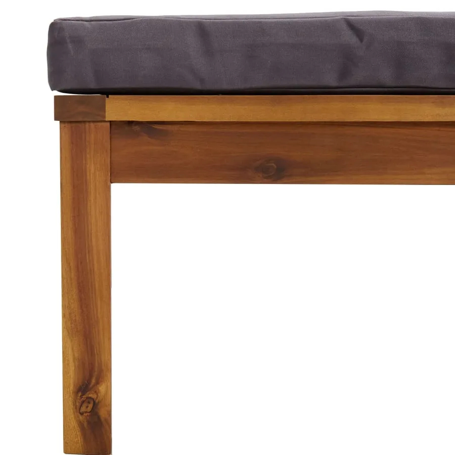 Salon de jardin 7 pcs avec coussin Bois d'acacia solide - 7