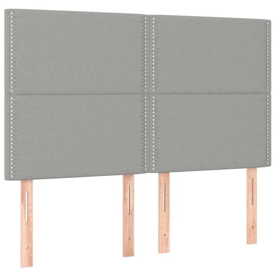 Sommier à lattes de lit et matelas et LED Gris clair 140x190 cm - 7