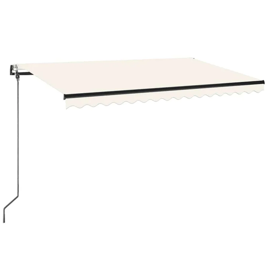 Auvent automatique avec capteur de vent et LED 300x250 cm Crème - 2
