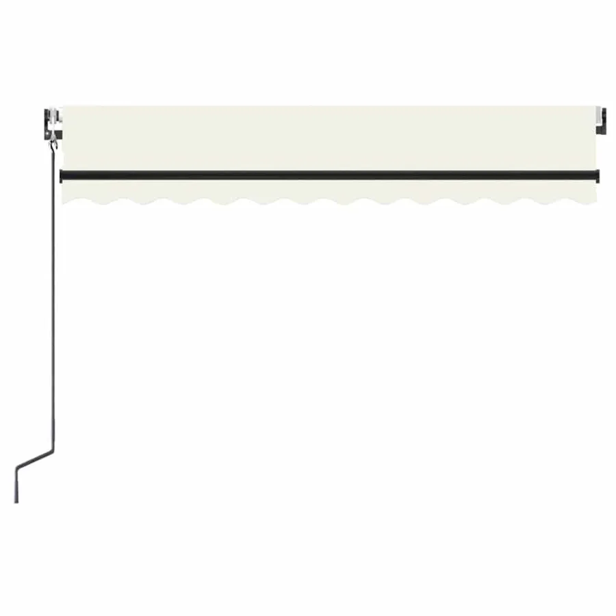 Auvent automatique avec capteur de vent et LED 300x250 cm Crème - 4