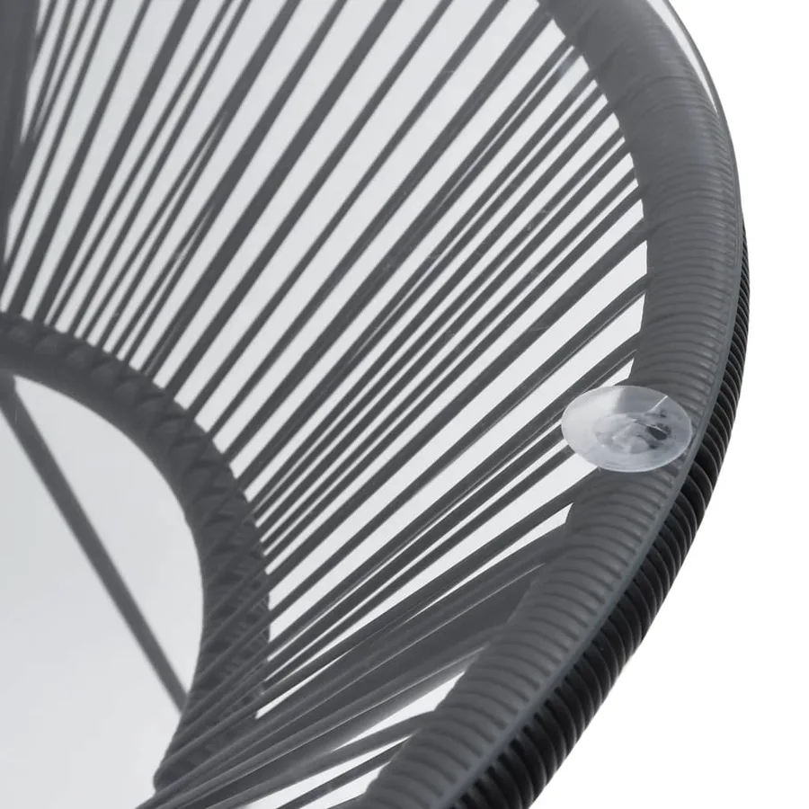 Ensemble à dîner d'extérieur 5 pcs Rotin PVC Noir - 5