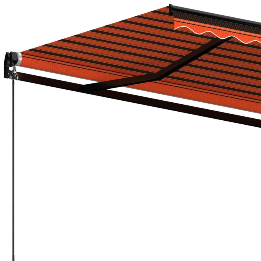 Auvent manuel rétractable 400x300 cm Orange et marron - 5