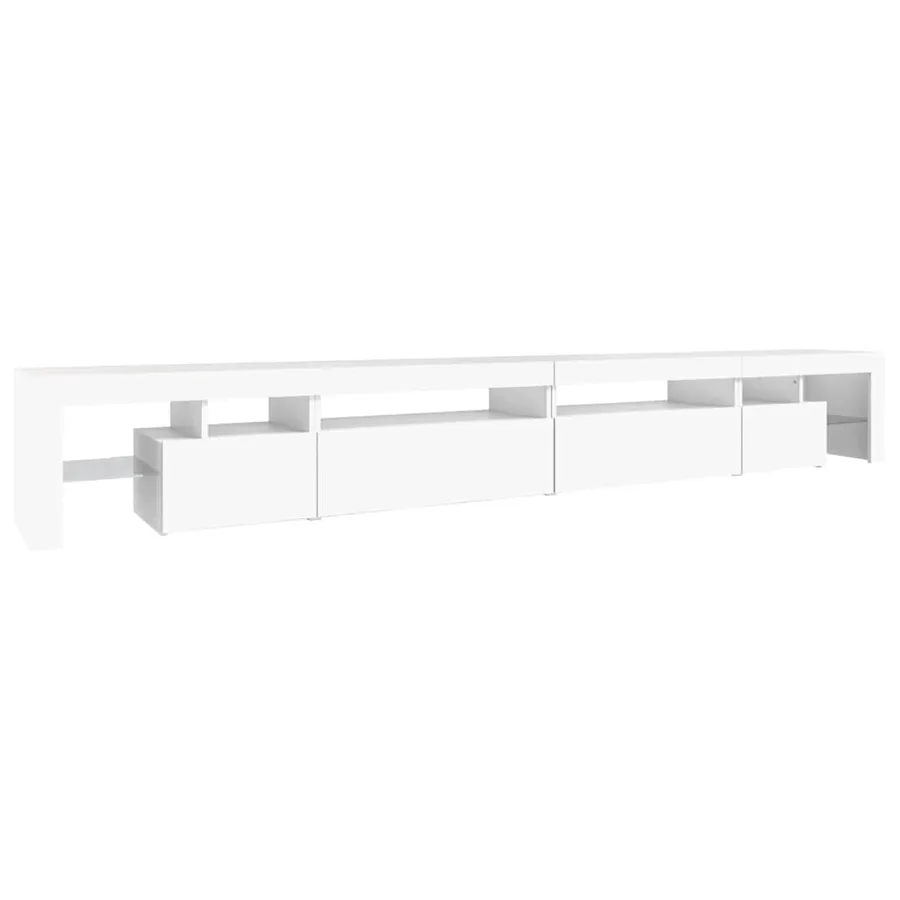 Meuble TV avec lumières LED Blanc 290x36,5x40 cm - 7