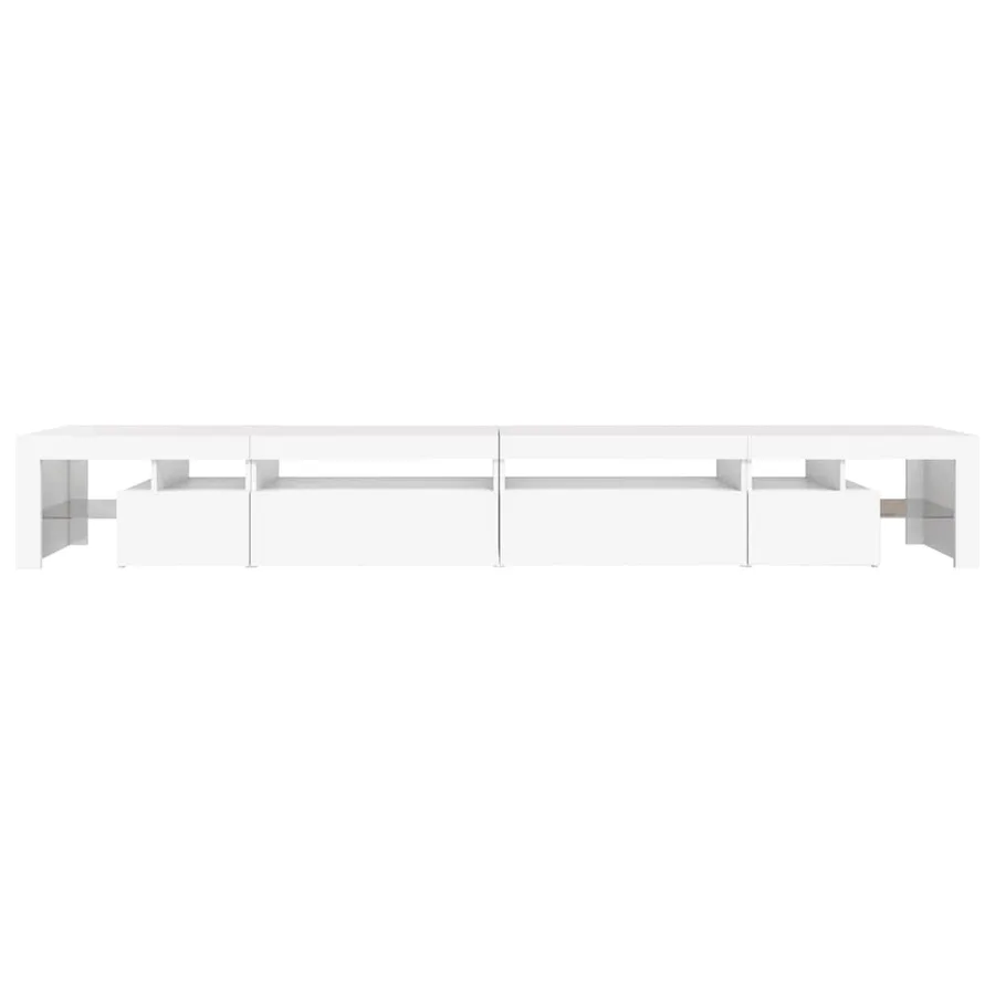 Meuble TV avec lumières LED Blanc 290x36,5x40 cm - 9