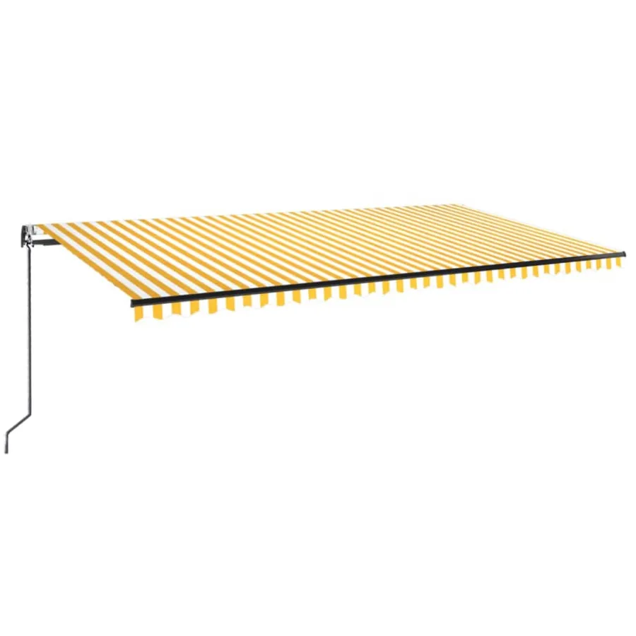 Auvent rétractable automatique 600x350 cm Jaune et blanc - 2