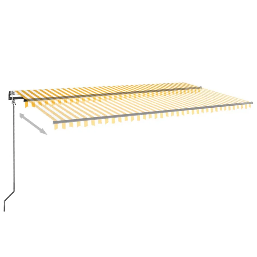 Auvent rétractable automatique 600x350 cm Jaune et blanc - 3