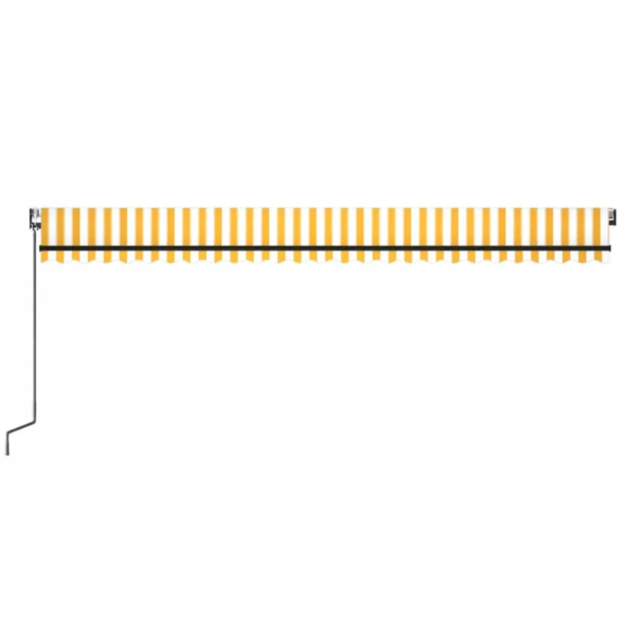 Auvent rétractable automatique 600x350 cm Jaune et blanc - 4