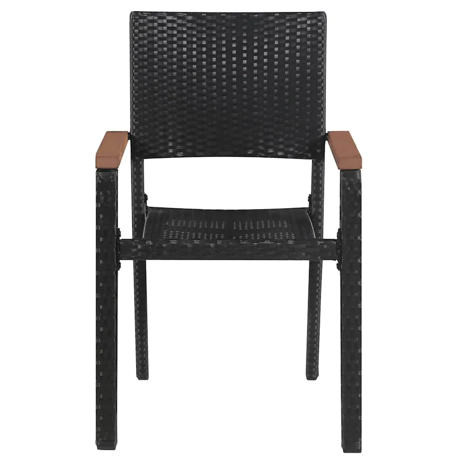 Ensemble à manger de jardin 9 pcs Noir - 7