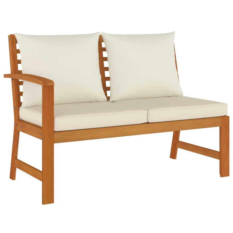 Ensemble à manger de jardin 6 pcs avec coussins Bois d'acacia - 4