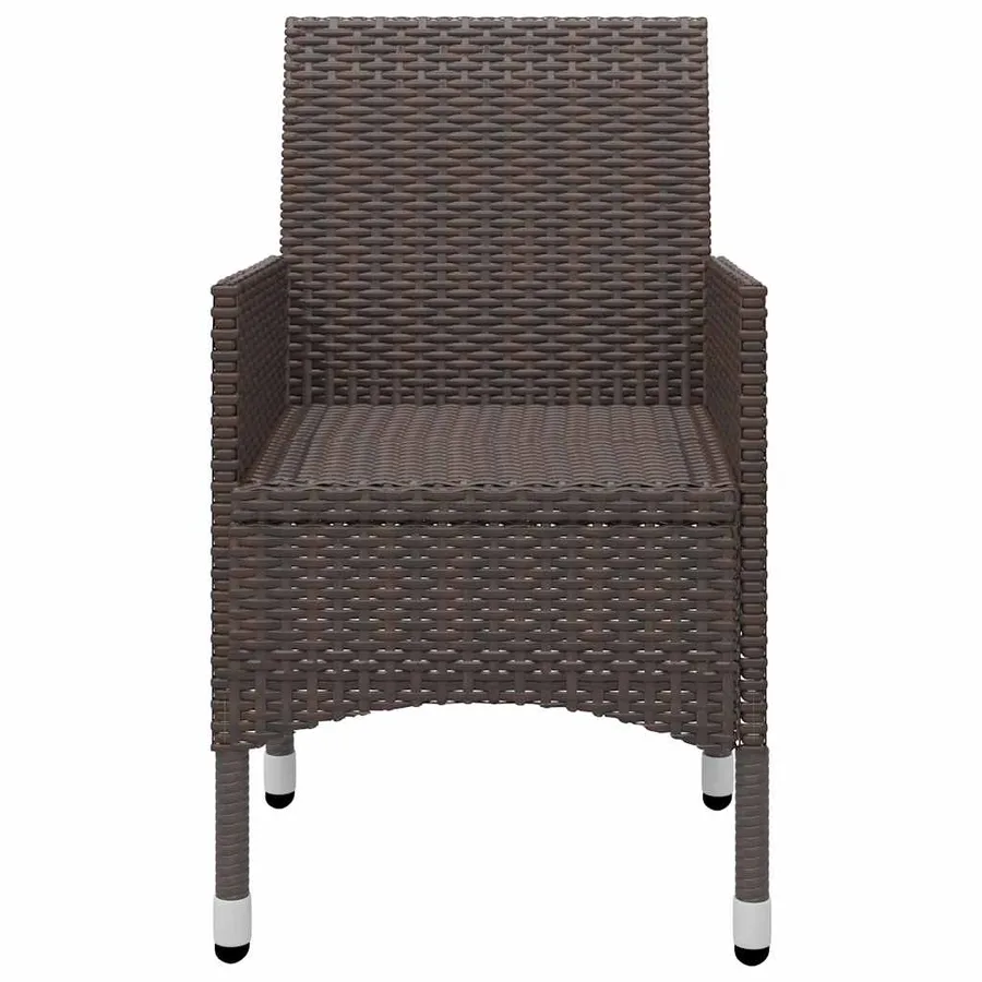 Ensemble à manger de jardin 7 pcs Marron - 10