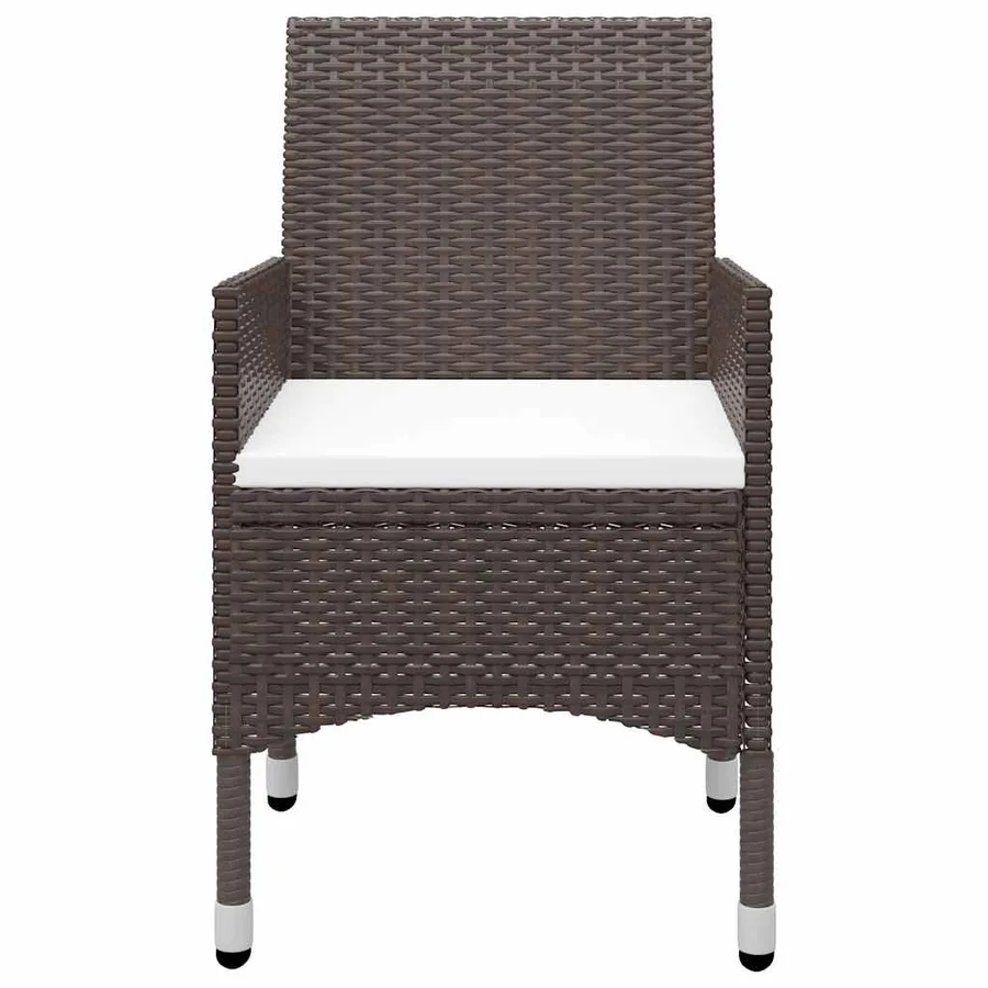 Ensemble à manger de jardin 7 pcs Marron - 7